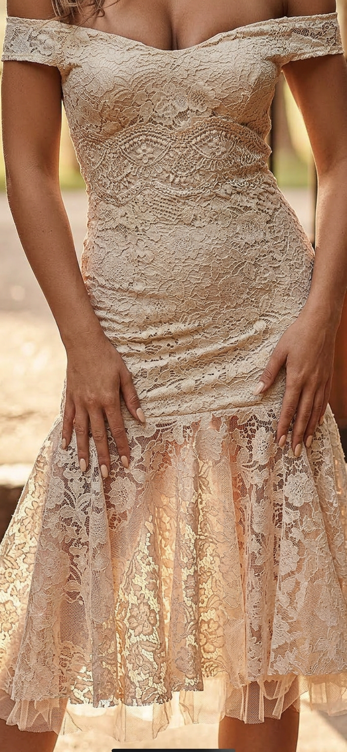 Ivory Lace Siren Midi